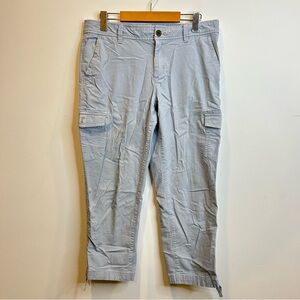 Eddie Bauer Women’s Crop Cargo Outdoor Hiking Pants Ripstop Light Blue